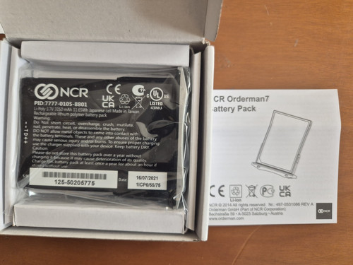 Battery for ncr orderman - ncr, 7-7